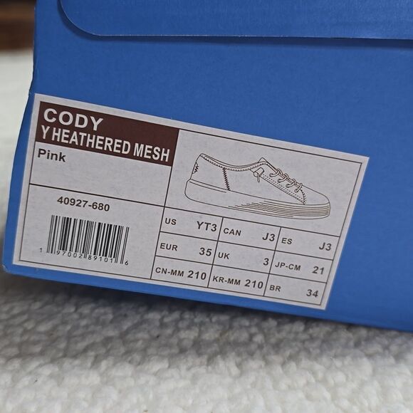 NWT Hey Dude Cody Heathered Knit Mesh Sneakers YT3 Pink - Picture 7 of 7